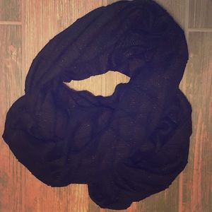 Black and Glitter. Infinity Scarf.